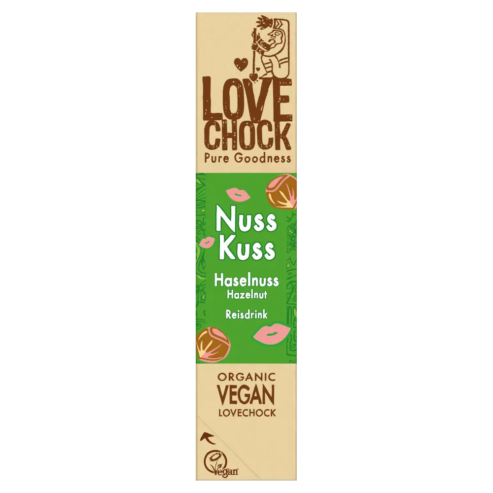 Nuss Kuss Haselnuss Schokoriegel 40g - Bio
