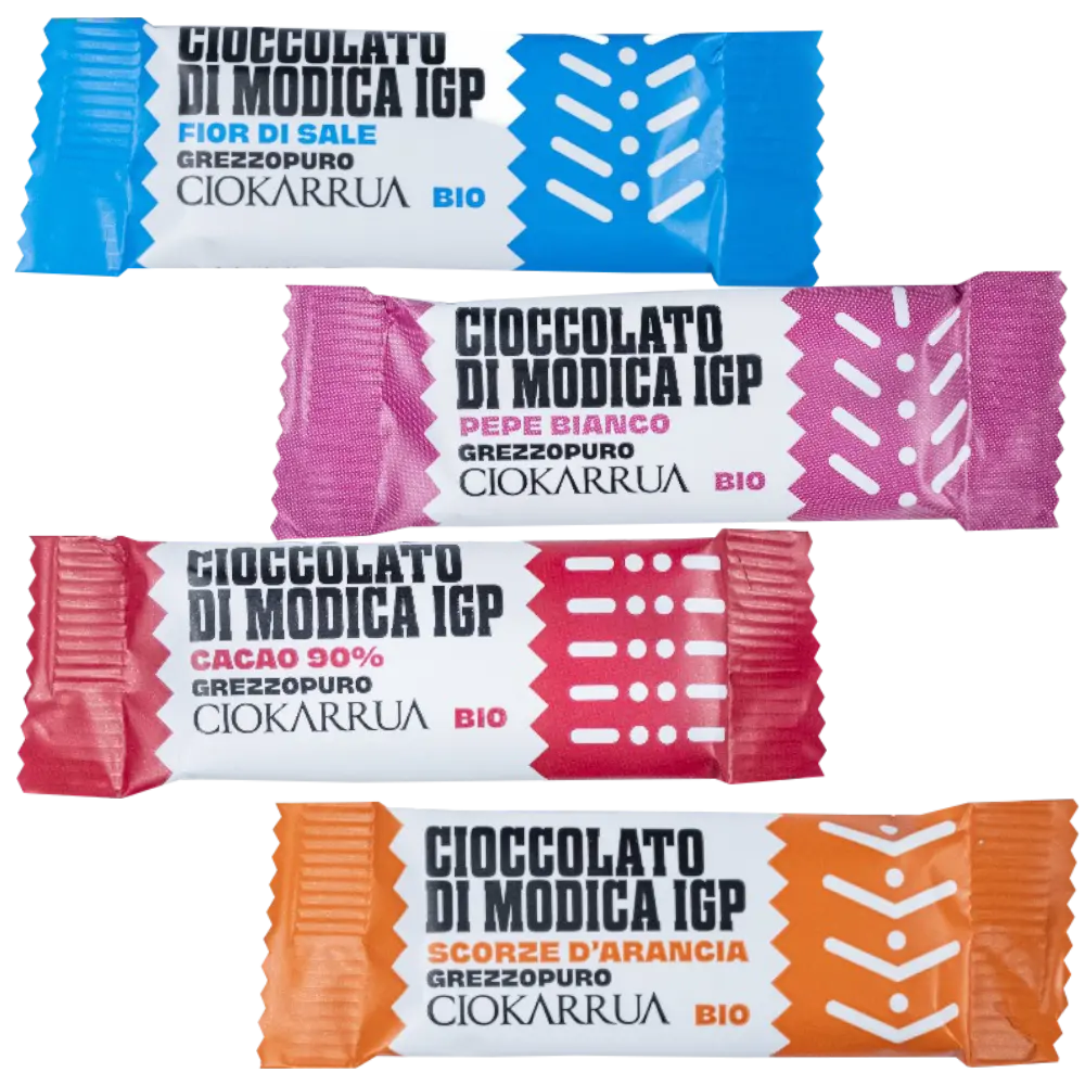 Modica IGP Schokolade Probierpaket 4x7g - Bio