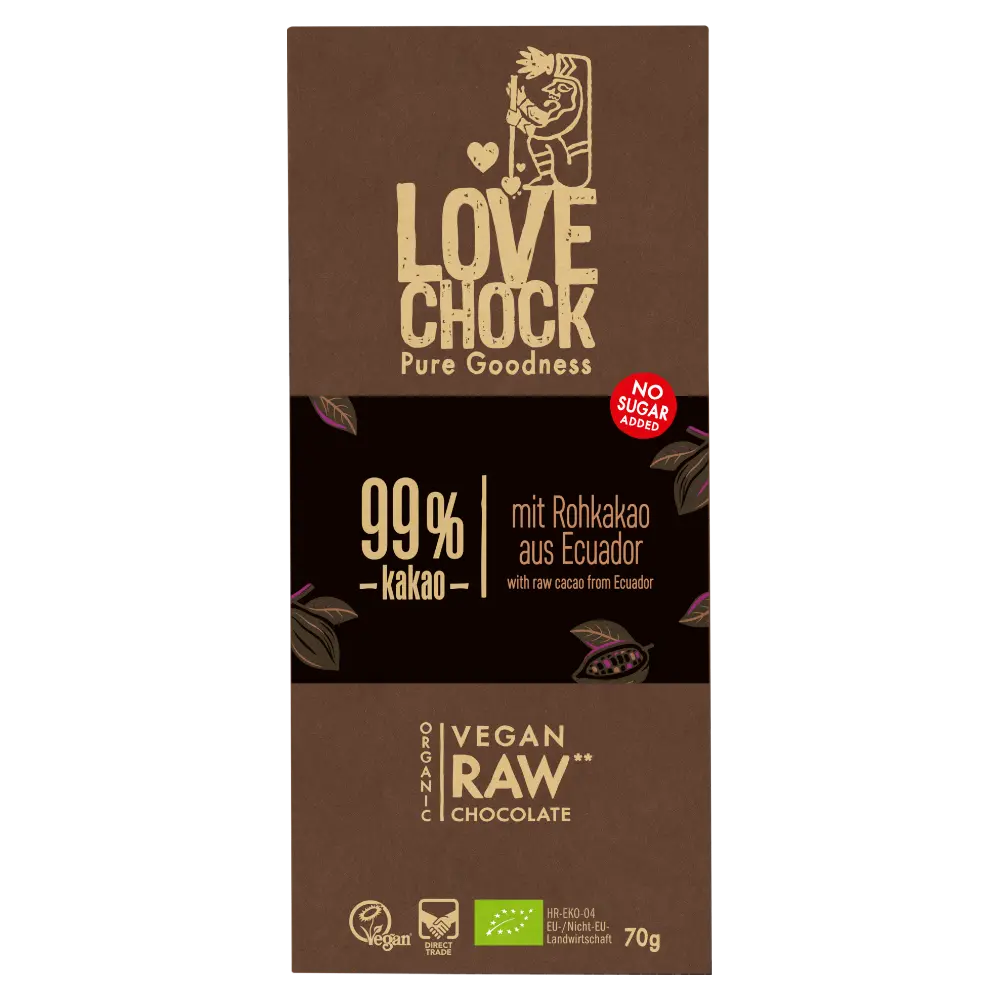 99% Kakao Schokoladentafel 70g - Bio