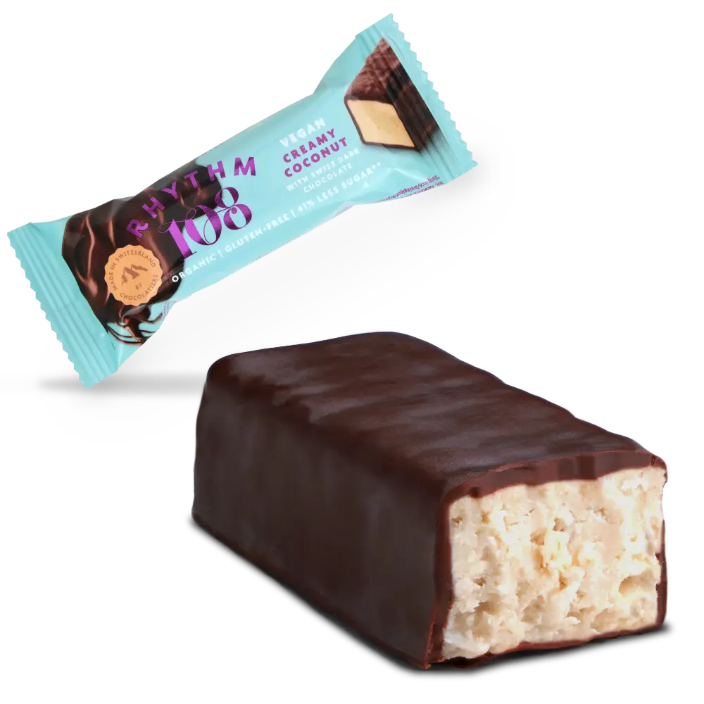 Kokosnuss Riegel mit dunkler Schokolade 33g - Bio