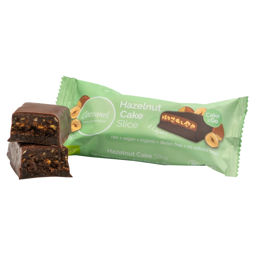 Haselnuss Kuchen Schnitte | Hazelnut Cake Slice 50g - Bio