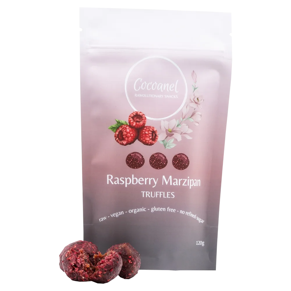 Himbeer Marzipan Trüffel | Raspberry Marzipan Truffles 120g - Bio