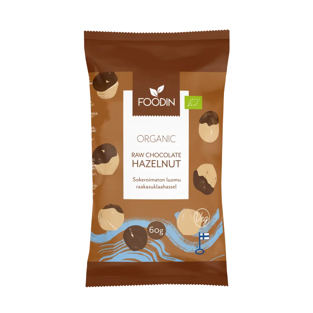 Haselnüsse in roher Schokolade 60g - Bio