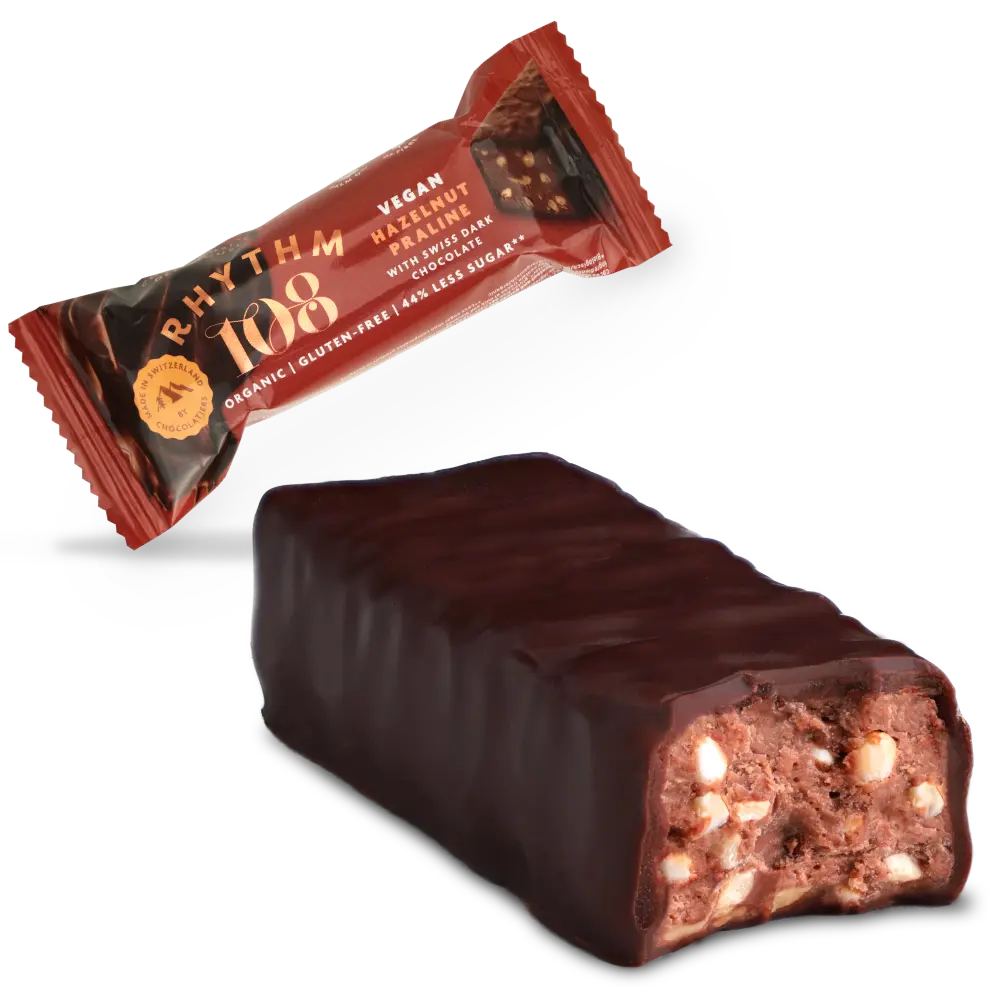 Haselnuss Praline mit dunkler Schokolade 33g - Bio