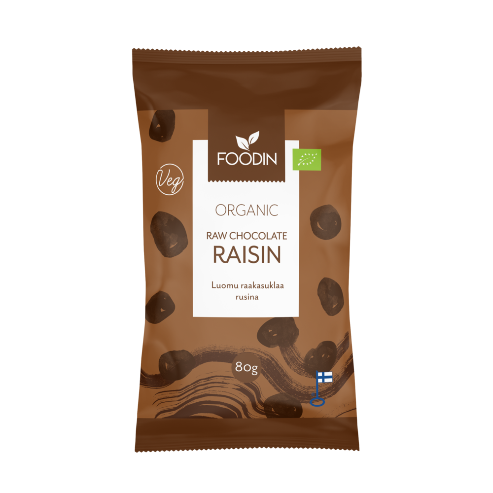 Rosinen in roher Schokolade 80g - Bio