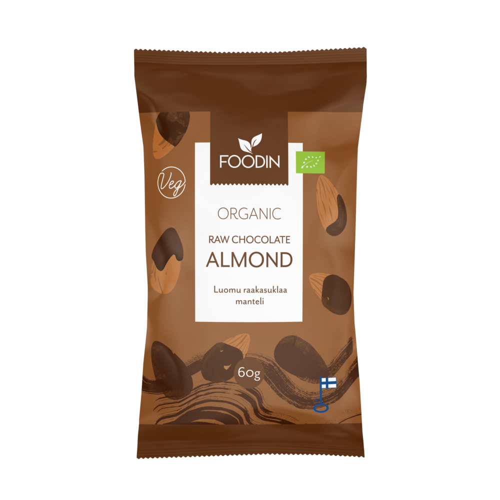 Mandeln in roher Schokolade 60g - Bio