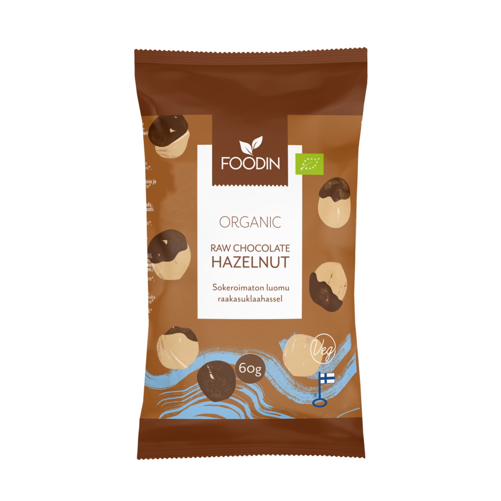 Haselnüsse in roher Schokolade 60g - Bio