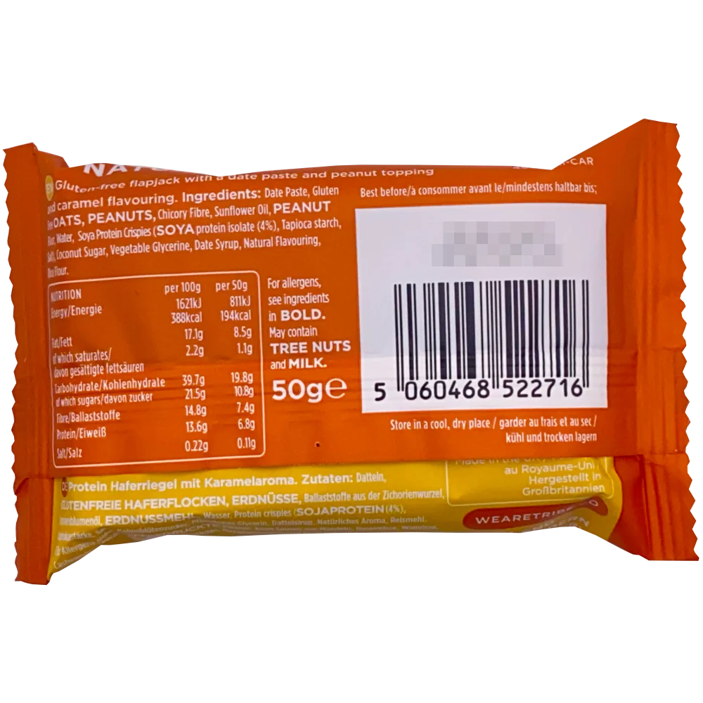 Protein Flapjack mit Karamell 50g – Bild 2