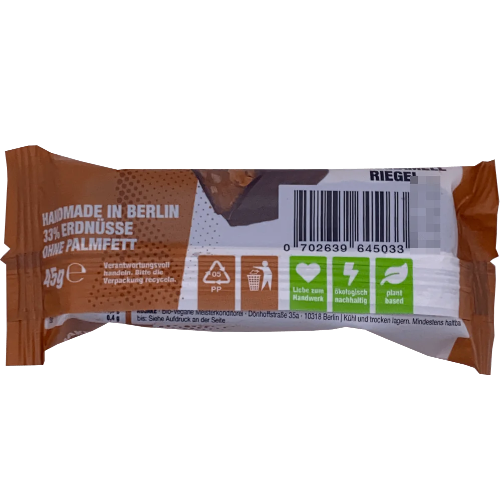 Erdnuss Karamell Schokoriegel EDKA 45g – Bild 2