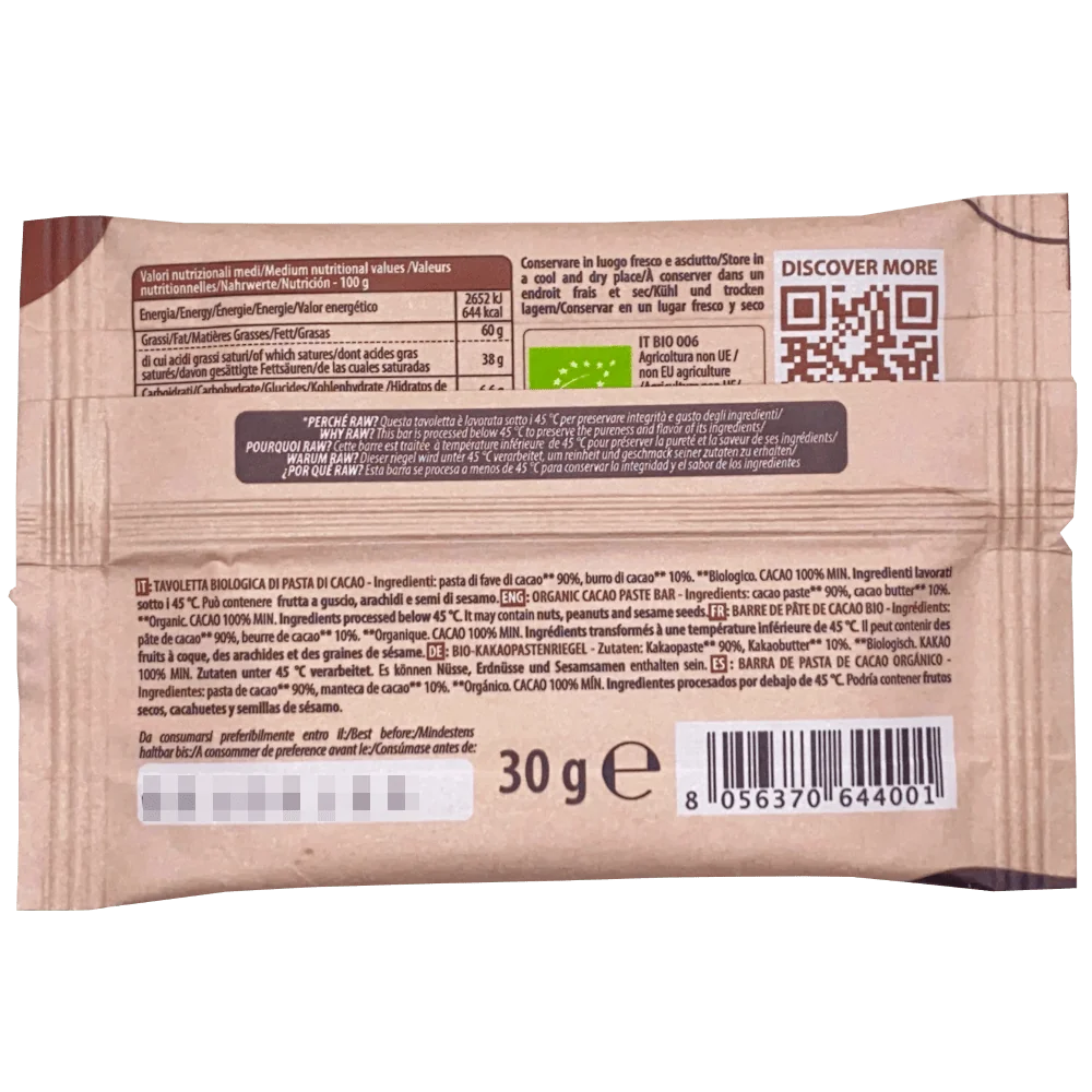 Dunkle Schokolade 100% 30g - Bio – Bild 2