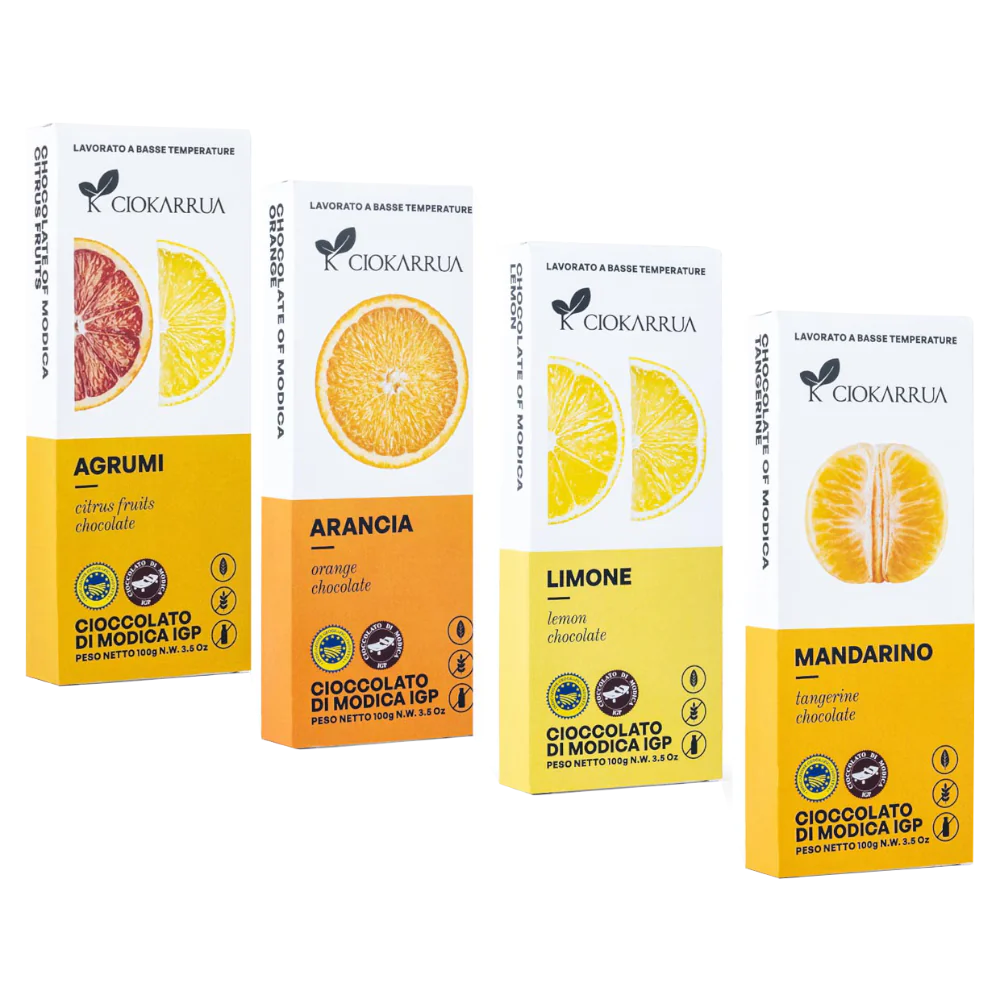 Modica IGP Schokolade mit Zitrus Set 4x100g