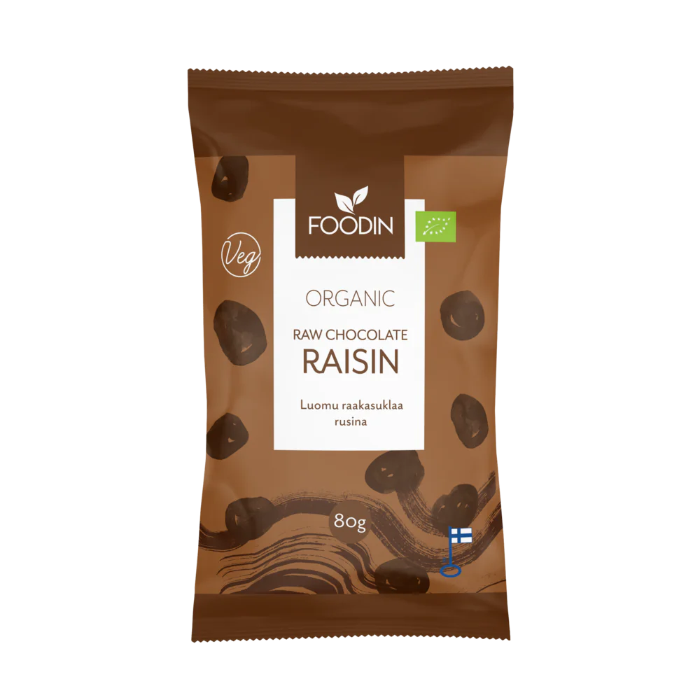 Rosinen in roher Schokolade 80g - Bio