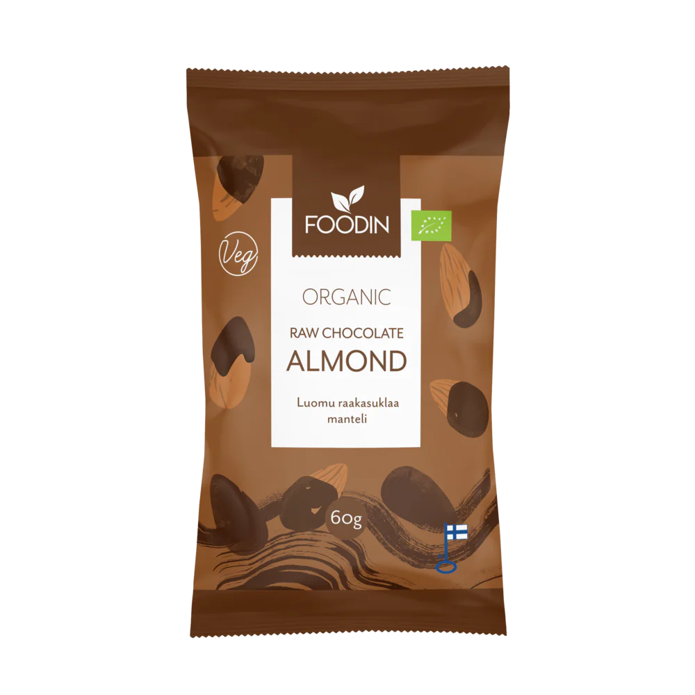 Mandeln in roher Schokolade 60g - Bio